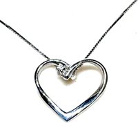 Halskette Miluna Dame I Cuori In Diamanti in Weißgold Diamante CUORE DIA CT 0.01